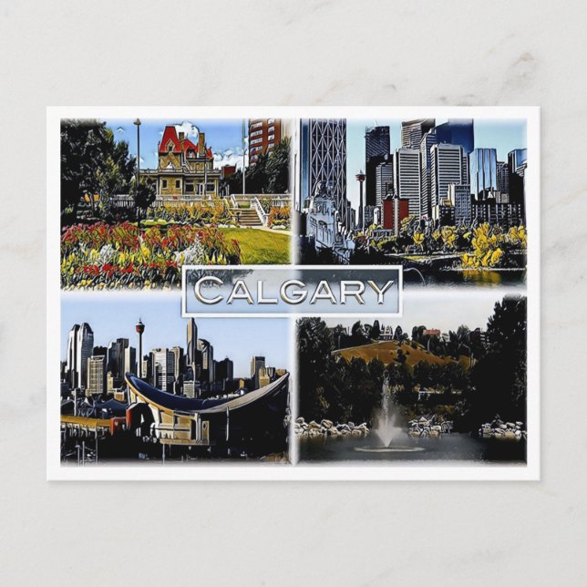 Alberta - Kanada - Mosaik - Postkarte (Vorderseite)