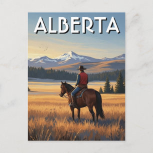 Alberta Kanada Pferdereiten Postkarte