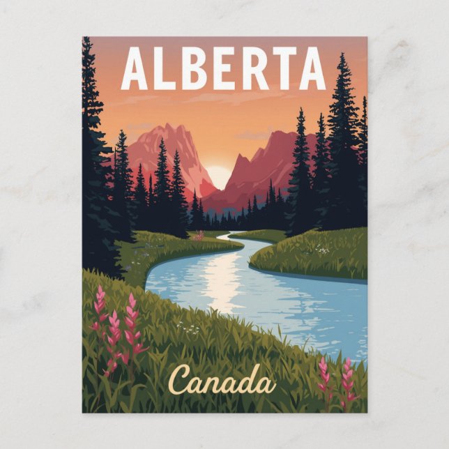 Alberta Kanada Rocky Mountains Postkarte (Vorderseite)