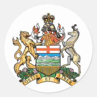 Alberta (Kanada)-Wappen Runder Aufkleber