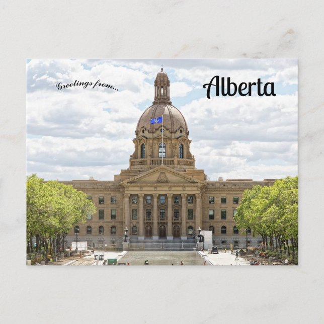 Alberta Legislature Building Alberta Canada Postkarte (Vorderseite)