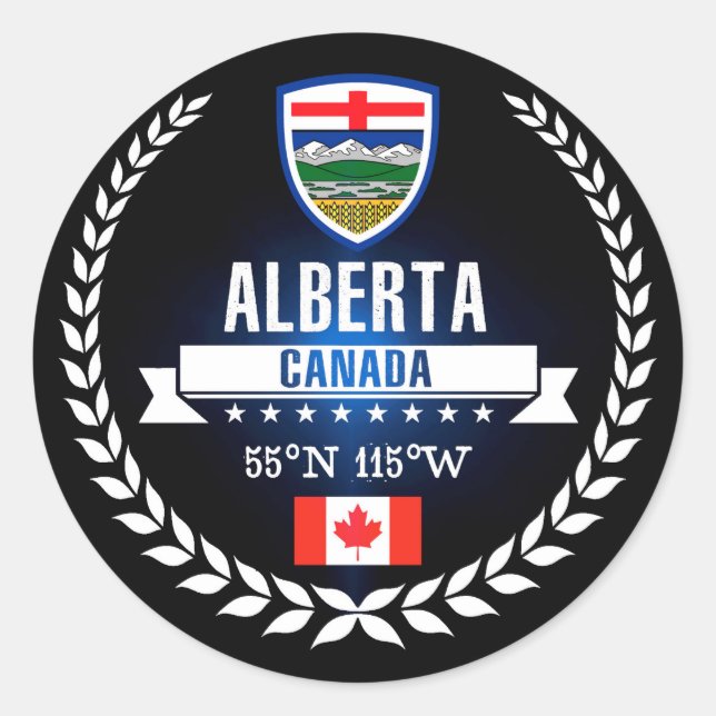 Alberta Runder Aufkleber (Vorderseite)