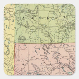 Alberta, Saskatchewan Quadratischer Aufkleber