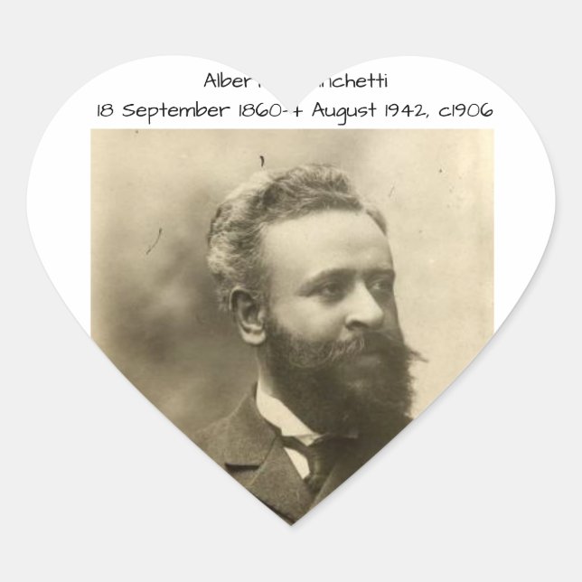 Alberto Franchetti c1906 Herz-Aufkleber (Vorderseite)