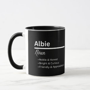 Albie Jungenname Definition Personalisierter Beche Tasse