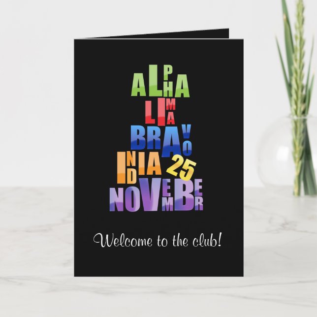 Albin 25 Phonetische Alphabet Karte (Vorderseite)