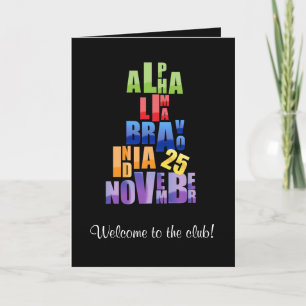 Albin 25 Phonetische Alphabet Karte