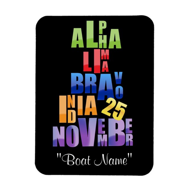 Albin 25 Phonetische Alphabet Magnet (Vertikal)