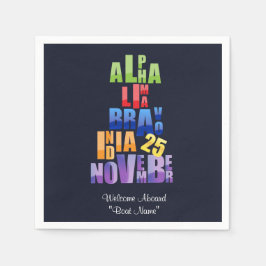 Albin 25 Phonetische Alphabet Serviette