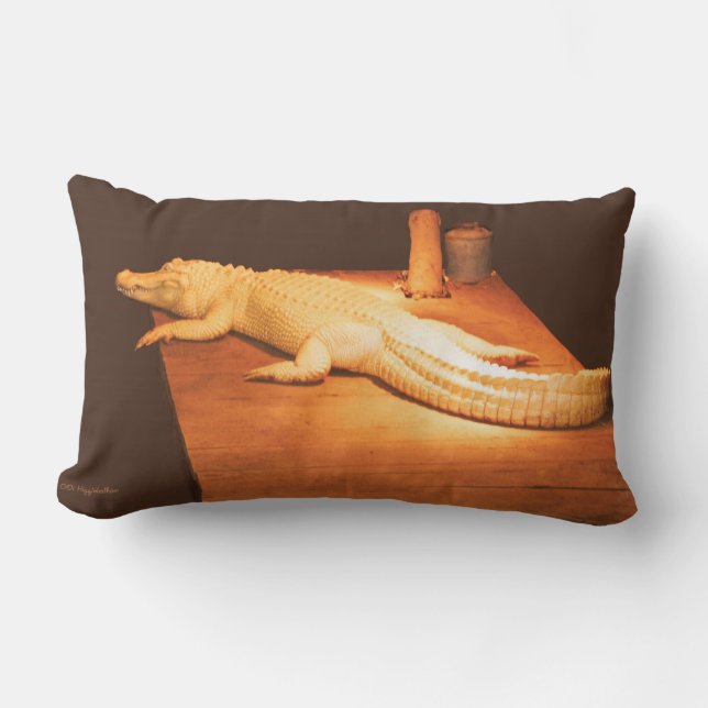 Albino-Alligatorkissen Lendenkissen (Vorderseite)
