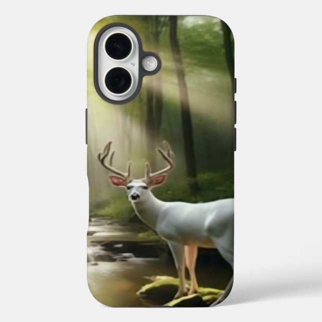 Albino Bock iPhone 16 Hülle (Rückseite)