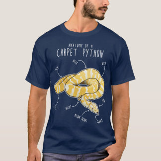 Albino Darwin Begleiter Python Schlange Anatomie T-Shirt