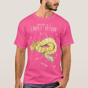 Albino Darwin Haustier Python Schlange Anatomie T-Shirt