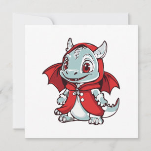 Albino-Drache in Rot Einladung