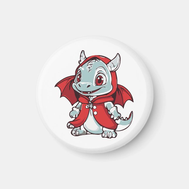Albino Dragon in Rot Magnet (Vorne)