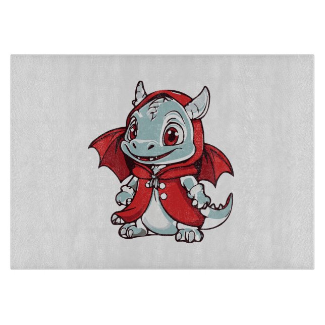 Albino Dragon in Rot Schneidebrett (Vorderseite)