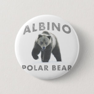 Albino-Eisbär Button