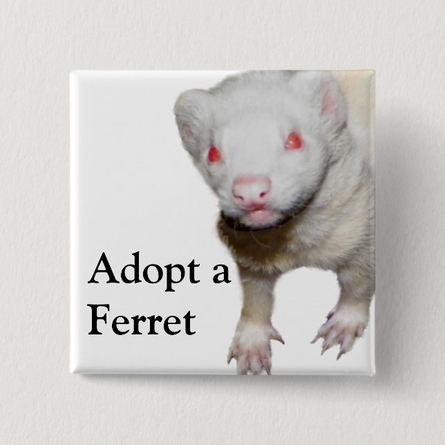 Albino Ferret Picture Button (Vorderseite)