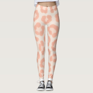 Albino Gepard-Druck Leggings | Rosé & Creme Anim