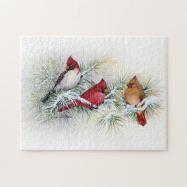 Albino Kardinal Besuche Jigsaw Puzzle