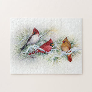Albino Kardinal Besuche Jigsaw Puzzle