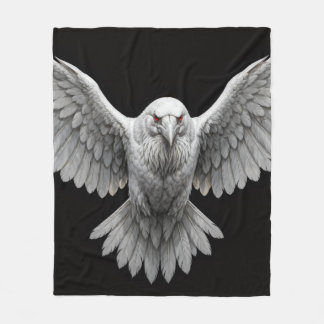 Albino-Raben-Fleece-Decke 50x60 — Gothic Fleecedecke