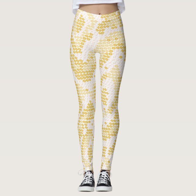 Albino-Schlangen-Haut-Leggings Leggings (Vorderseite)