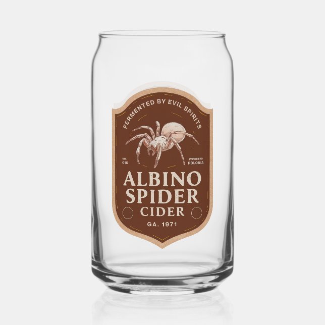 Albino Spider Halloween-Party Vintag Dosenglas (Vorderseite)
