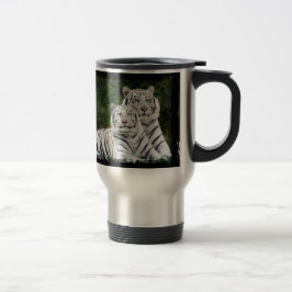 Albino-Tiger-Pendler-Reise-Tasse Reisebecher