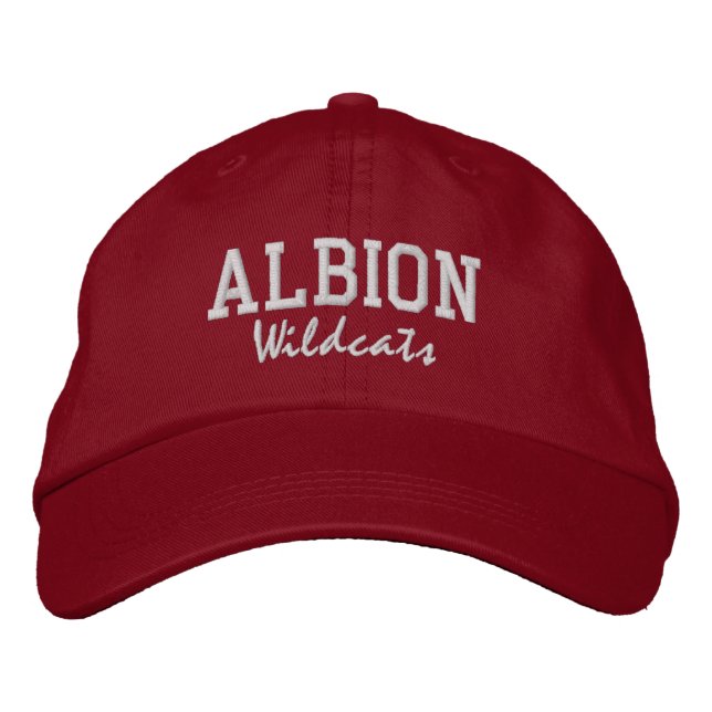 Albion High School bestickter Baseballhut Bestickte Baseballkappe (Vorderseite)