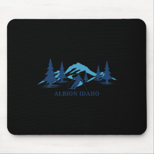 Albion Idaho Ski Resort Skifahrer Mousepad