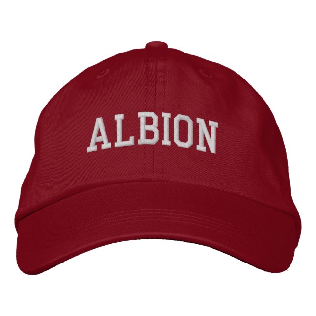 Albion Michigan bestickt Baseballhut Bestickte Baseballkappe (Vorderseite)