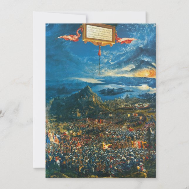 Albrecht Altdorfer - Die Schlacht von Alexander be Einladung (Vorderseite)