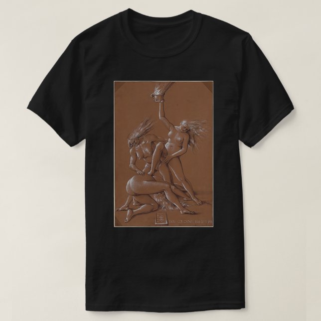 Albrecht Drer New Yearx27s Greeting mit Three Wit T-Shirt (Design vorne)