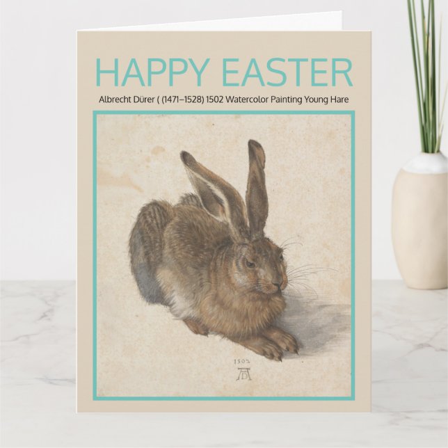 Albrecht Dürer 1502 HARE Osterkarte Karte (Vorderseite)