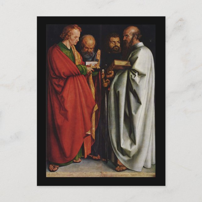 Albrecht Durer Die vier Apostel Postkarte (Vorderseite)
