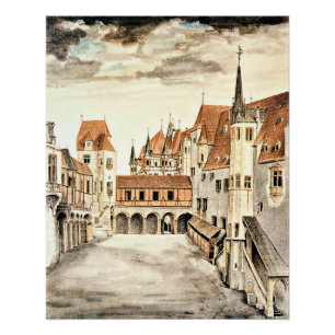 Albrecht Durer, Hof des ehemaligen Schlosses, Poster