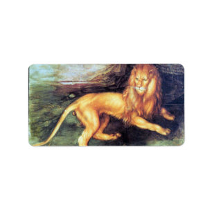 Albrecht Durer - Löwe Adressaufkleber