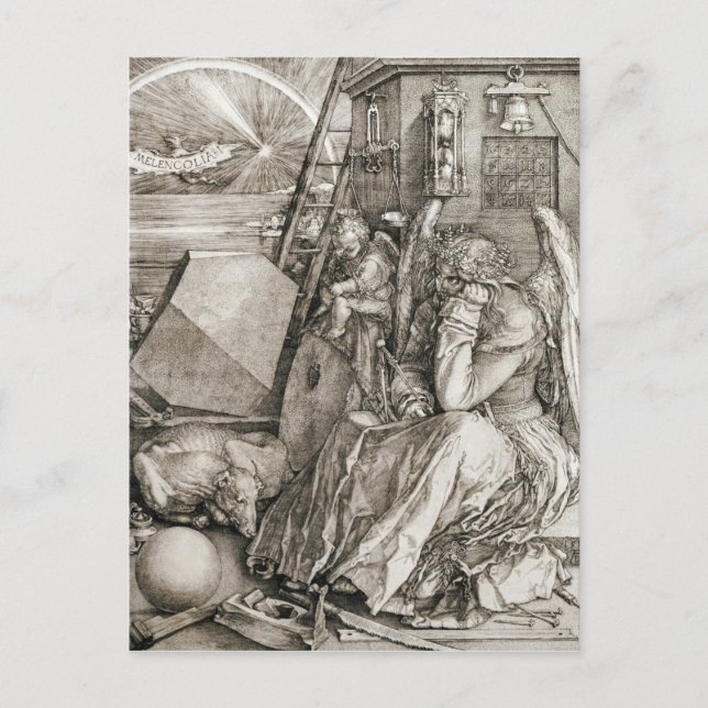 Albrecht Durer - Melancholia Postkarte (Vorderseite)