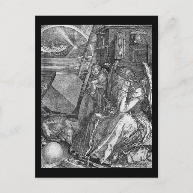 Albrecht Durer Melencolia I Postkarte (Vorderseite)