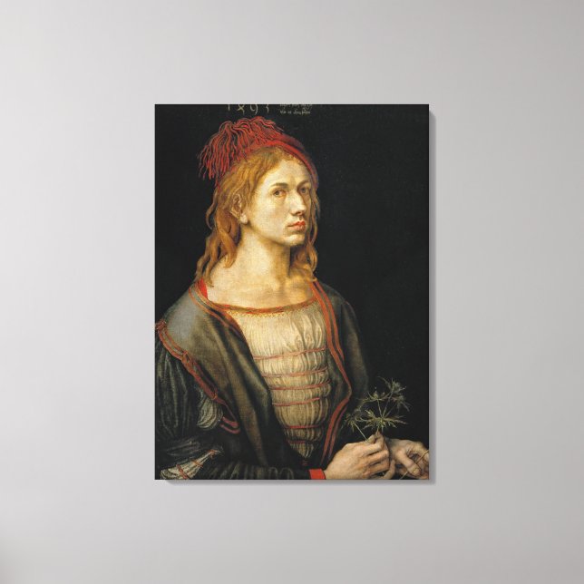 Albrecht Durer Self Portrait 1493 Leinwanddruck (Vorderseite)