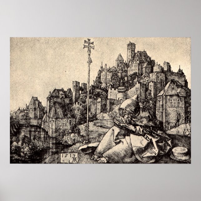 Albrecht Durer St Anthony in der Stadt Poster (Vorne)