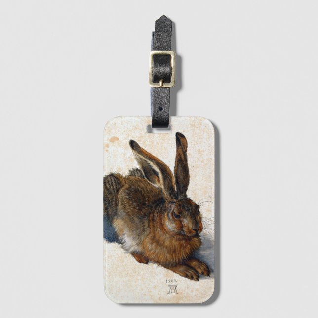 Albrecht Dürer Young Hase Gepäckanhänger (Vorderseite Vertikal)
