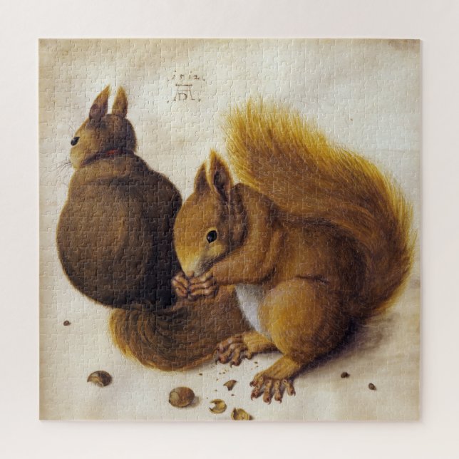 Albrecht Dürer, zwei Eichhörnchen _ Fine Art  (Vertikal)