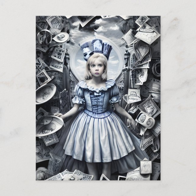 Albtraum am Tea Party Postkarte (Vorderseite)