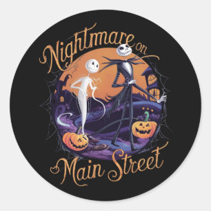 Albtraum an der Main Street, Halloween Runder Aufkleber