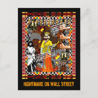 Albtraum an der Wall Street Postkarte