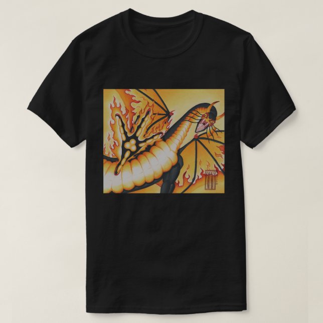 Albtraum-Drache  T-Shirt (Design vorne)