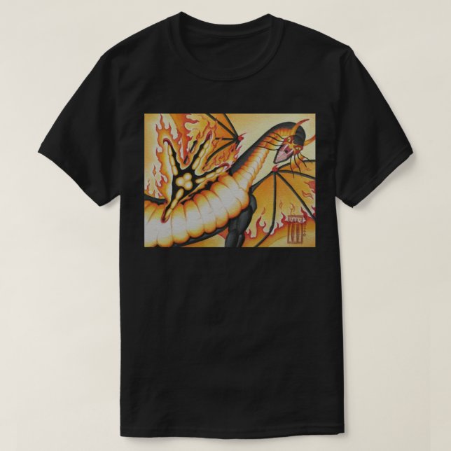 Albtraum-Drache  T-Shirt (Design vorne)