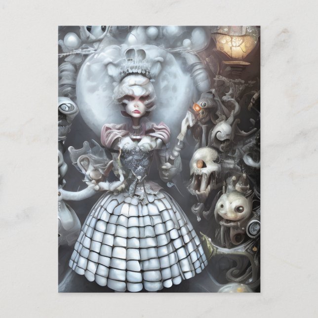 Albtraum in Wonderland Horror Thema Postkarte (Vorderseite)